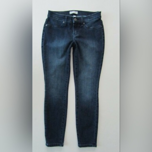 LILA RYAN Solid Blue Ankle Stretch Mid Ride Jeans Size 32 - Picture 1 of 12